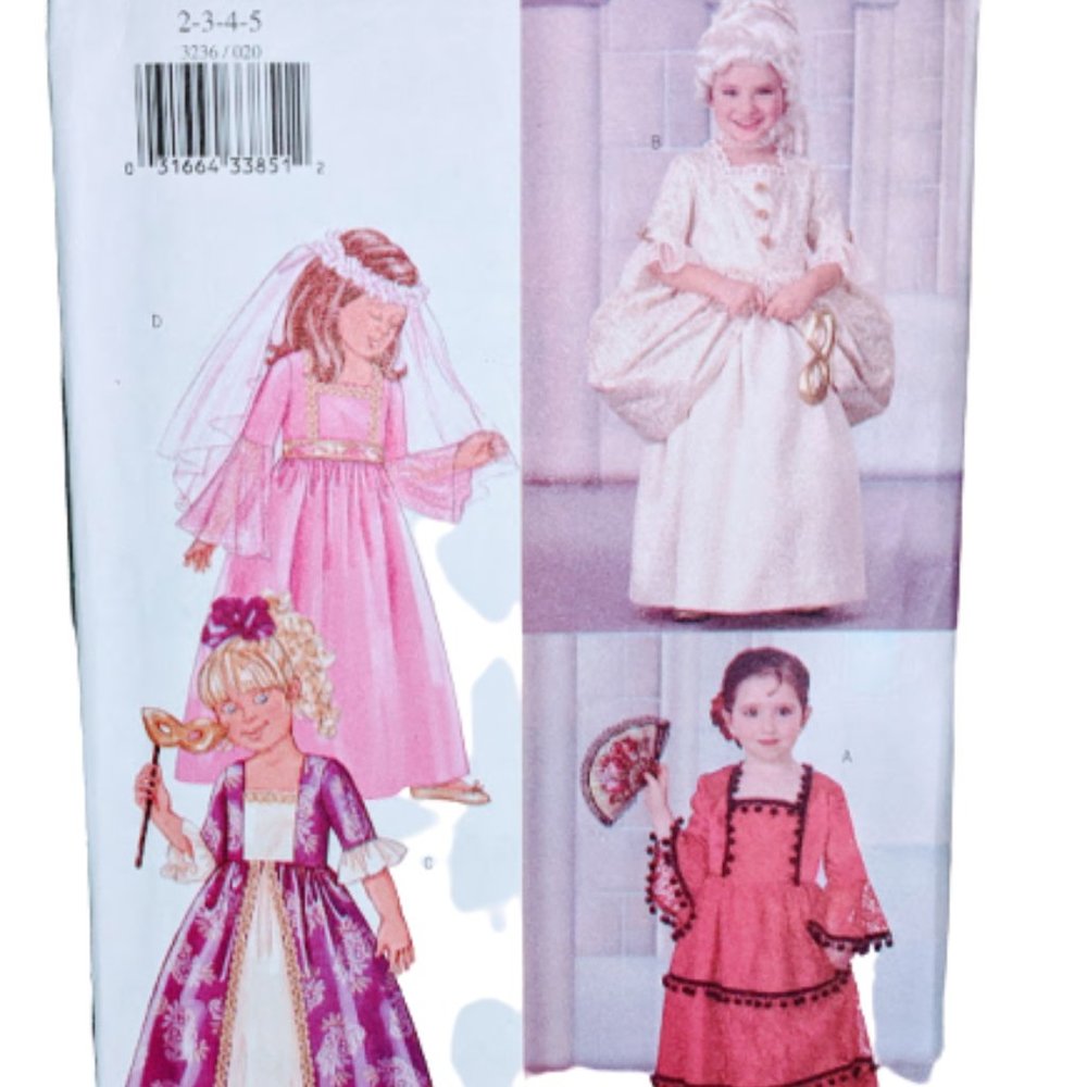 Butterick Sewing Pattern 3236 Princess Queen Gowns